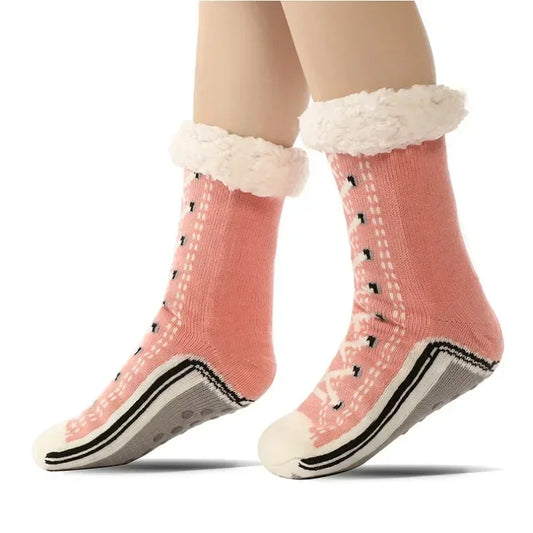 Chaussettes Polaires Retro Rose Style All-Star Hiver